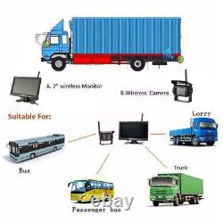 4Pcs Wireless Backup Rear View Camera with Monitor For Car Truck Parking Assist