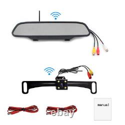 4.3Auto Wireless Wifi TFT LCD Monitor Mirror+Reverse Rear View Backup Camera