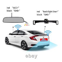 4.3Auto Wireless Wifi TFT LCD Monitor Mirror+Reverse Rear View Backup Camera