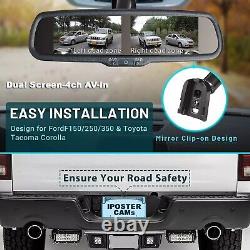 4.3Inch Dual Screen Car Rear View Mirror Monitor Radar Sensor Backup Cameras Kit