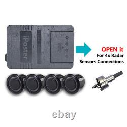 4.3''Car Mirror Monitor 4 Black Parking Radar Sensor 360°Backup Rear View Camera