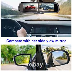 4.3 Dual Screen Car Rear View Mirror Monitor Radar Sensor Backup Cameras Kit