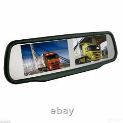 4.3 Dual Split Screen Rear view Mirror Monitor No1 Mount 2 Backup Revese Camera