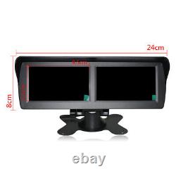 4.3 LCD Monitor+Backup Camera+Bracket Dual Screen Split Display Reverse Image