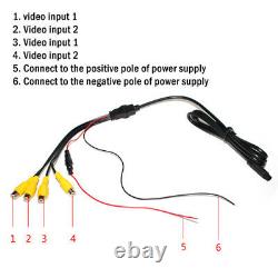 4.3 LCD Monitor+Backup Camera+Bracket Dual Screen Split Display Reverse Image