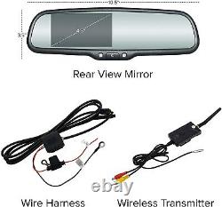 4.3 LCD Rear View Mirror with Wireless Transmitter + 170° LED Backup Camera Kit