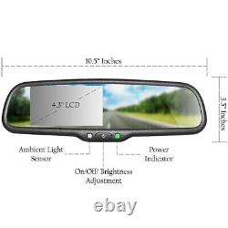 4.3 Mirror Display + Brake Light Rear View Camera for Ford Transit Custom 12-16