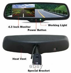 4.3'' Mirror Monitor Rear View Backup + Camera Parking System For Chevy Express