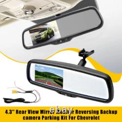 4.3'' Rear View Mirror Monitor Reversing Backup camera Parking Kit For Chevrolet