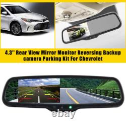 4.3'' Rear View Mirror Monitor Reversing Backup camera Parking Kit For Chevrolet