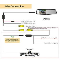 4.3'' Rear View Mirror Monitor Reversing Backup camera Parking Kit For Chevrolet