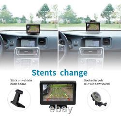 4.3 Solar Digital Wireless Backup Camera Rear View Reverse Parking System Kit