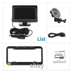 4.3 Solar Digital Wireless Backup Camera Rear View Reverse Parking System Kit