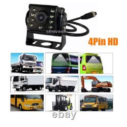 4 x 4Pin AHD 1080P Car Rear View Backup Camera SD DVR + 9 IPS 4CH Split Monitor