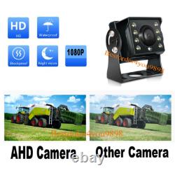 4 x 4Pin AHD 1080P Car Rear View Backup Camera SD DVR + 9 IPS 4CH Split Monitor