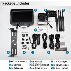 4ch 7 Monitor DVR Wireless 1080P Backup Camera For Truck Rear View Reverse