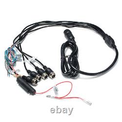 4ch 9''Quad Split Monitor Backup Rear View Backup Camera for Truck Bus Caravan