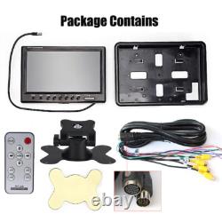 4ch 9''Quad Split Monitor Backup Rear View Backup Camera for Truck Bus Caravan