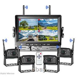 4ch Wireless 7 Quad Monitor DVR Backup Camera Rear View Caravan Reverse Camera