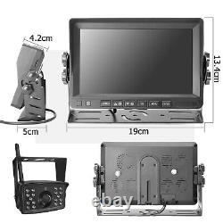 4ch Wireless 7 Quad Monitor DVR Backup Camera Rear View Caravan Reverse Camera