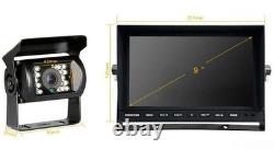 4x 4PIN Rear View Backup Camera+10.1 Quad Monitor For Truck Trailer Van RV
