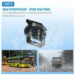 4x 4PIN Rear View Backup Camera+10.1 Quad Monitor For Truck Trailer Van RV