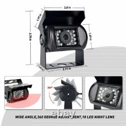 4x 4PIN Rear View Backup Camera+10.1 Quad Monitor For Truck Trailer Van RV