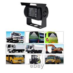 4x 4Pin IR Rear view Backup Camera White +9 LCD 4CH Split Monitor for Bus Truck