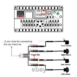 4x Car Rear View Camera 360° Surround Panoramic Reversing Parking Backup Camera