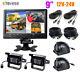 4x IR Car Rear View Camera Kit + 9 4CH Monitor Bus Truck Backup Reverse System