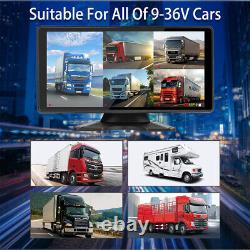 5CH 10.36 Quad Monitor DVR 5 Backup Camera For Truck Semi Box Bus RV Caravan