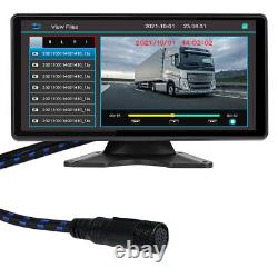 5CH 10.36 Quad Monitor DVR 5 Backup Camera For Truck Semi Box Bus RV Caravan