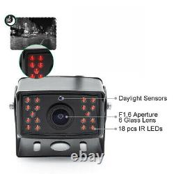 5CH 10.36 Quad Monitor DVR 5 Backup Camera For Truck Semi Box Bus RV Caravan