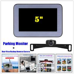 5LCD Monitor Car Rear View Backup Camera Night Vision Front Rear Dual Recording