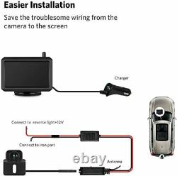 5 Inch Wireless Backup Camera Kit With Digital Signal Waterproof Rear View Camer