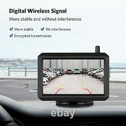 5 Inch Wireless Backup Camera Kit With Digital Signal Waterproof Rear View Camer