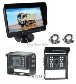 5 LCD Color Rear View Backup Camera System With 2 CCD Cameras 120° View 700tvl