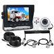 5 Monitor CCD Rear View Backup Camera + Trailer Suzy Coil Cable for RV Truck