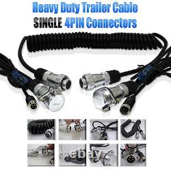 5 Monitor CCD Rear View Backup Camera + Trailer Suzy Coil Cable for RV Truck