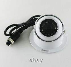 5 Monitor CCD Rear View Backup Camera + Trailer Suzy Coil Cable for RV Truck