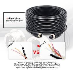 5 Monitor CCD Rear View Backup Camera + Trailer Suzy Coil Cable for RV Truck