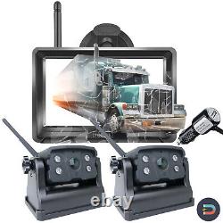 5'' Monitor Wireless Backup Camera 2x Rear View Reverse Kit for RV/5th Wheels