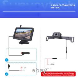 5 Wireless Monitor Car Backup Camera Rear View Parking System Night Vision Set