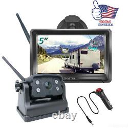 5 Wireless Monitor Magnetic Car Rear View Backup Reversing Camera System for RV
