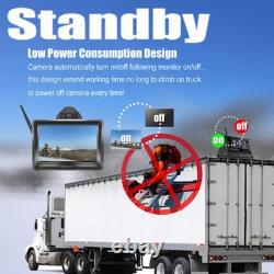 5 Wireless Monitor Solar Magnetic Standby Backup Camera Car Rear View Reversing