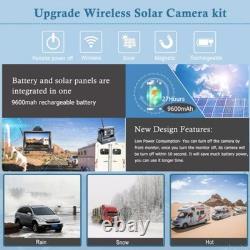 5 Wireless Monitor Solar Magnetic Standby Backup Camera Car Rear View Reversing