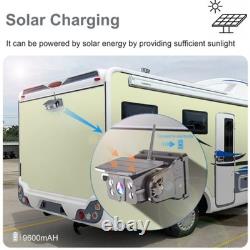 5 Wireless Monitor Solar Magnetic Standby Backup Camera Car Rear View Reversing