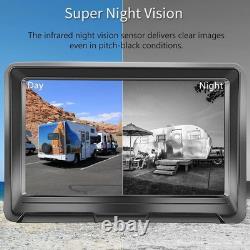 5 Wireless Monitor Solar Magnetic Standby Backup Camera Car Rear View Reversing