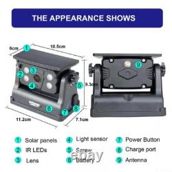 5 Wireless Monitor Solar Magnetic Standby Backup Camera Car Rear View Reversing