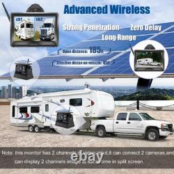5 Wireless Monitor Solar Magnetic Standby Backup Camera Car Rear View Reversing
